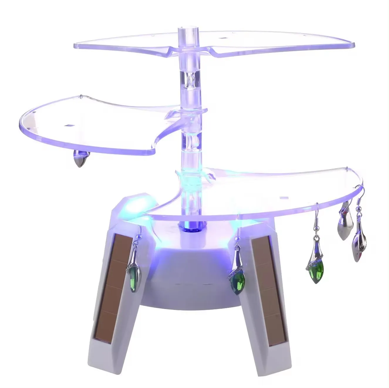 AL Solar display table multi-layer mobile phone automatic turntable 360 Degree panoramic  display stand