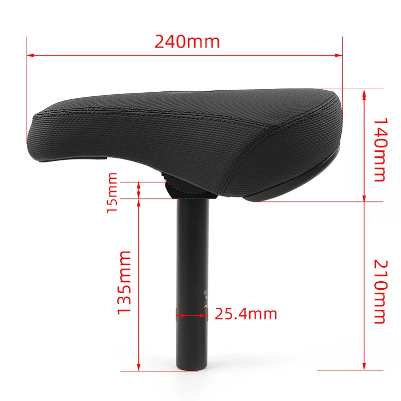 POLSO BS01-B BMX Велосипедное Сиденье для фристайла уличный грязный прыгающий велосипед ПВХ Седло