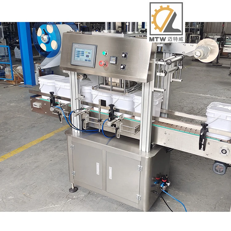 MTW 2-head automatic candy pet plastic bottle lip aluminum foil heat sealer