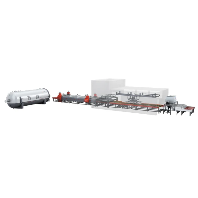 Large flat glass laminated production machine autoclave