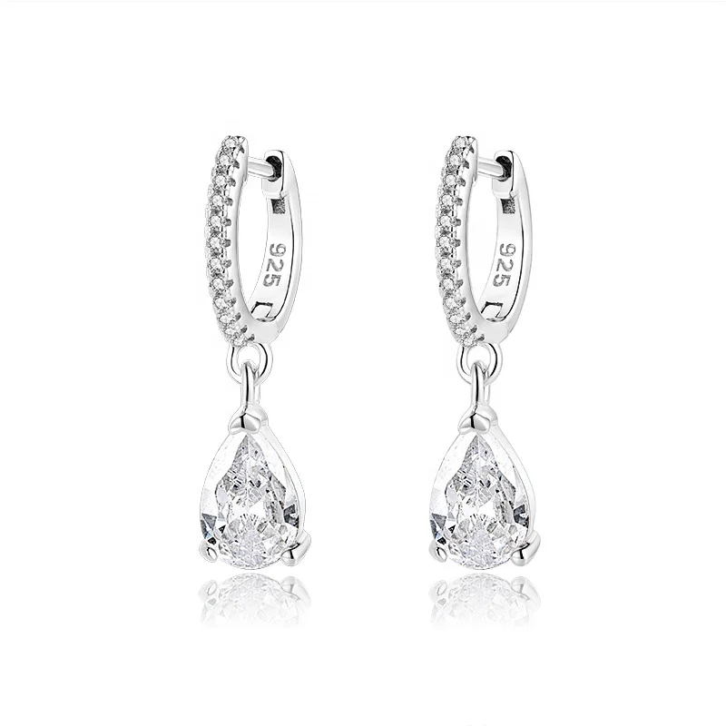 fashion 925 sterling silver hoop mini mother heart charm huggie earring