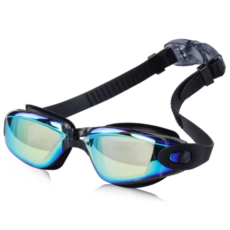  Electroplating Anti-UV Anti-fog Swimsuit Diving Adjustable Ladies Men Swimming glassesEar