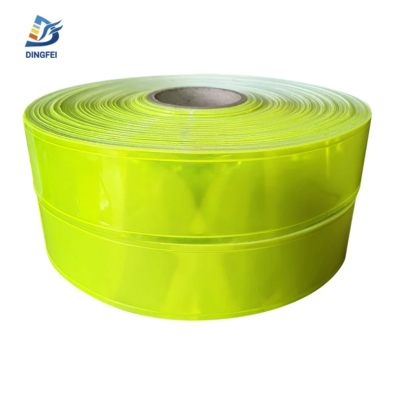 Customized Non adhesive Waterproof High Visibility 50mm Sew on Reflective Tape PVC Reflective Tape for Clothing