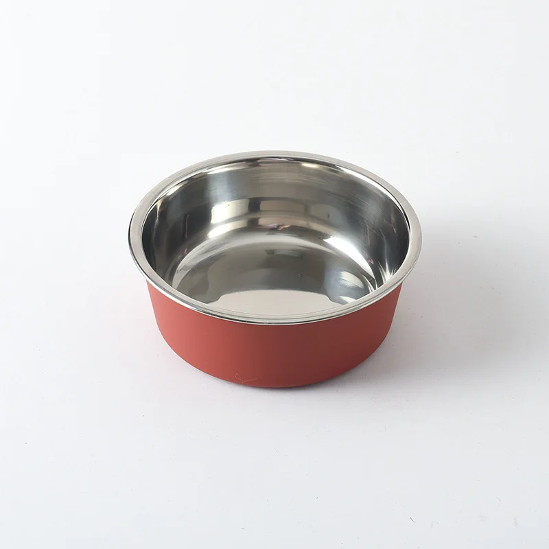 Pet Supplies Stainless steel Dog Cat bowl Cat food bowl Dog pet bowl anti-skidding double-deck environmentally friendly plastic