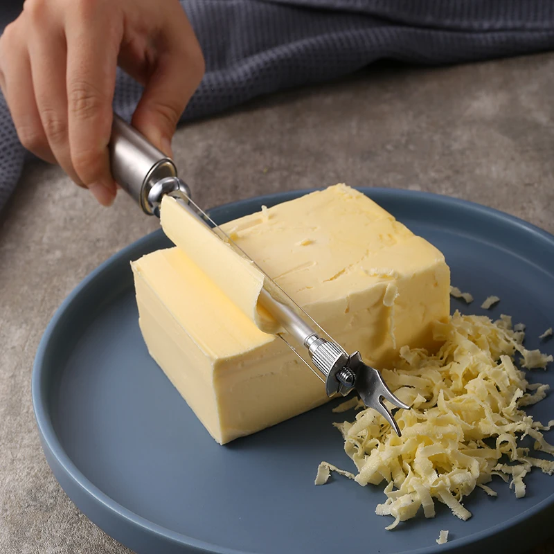 Stainless Steel Handheld Butter Tool Wire Cutters Slicers Knives Cheese Cutter for Kitchen