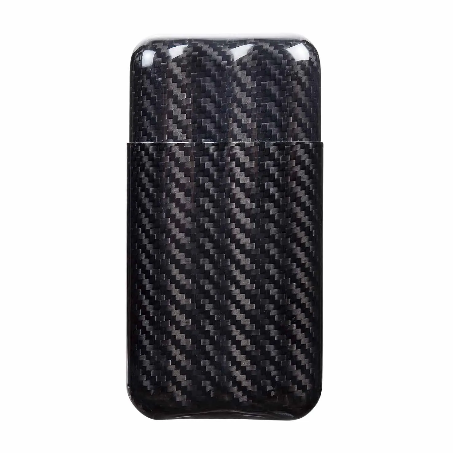 custom carbon fiber cigar travel case luxury portable cigar case 3 fingers