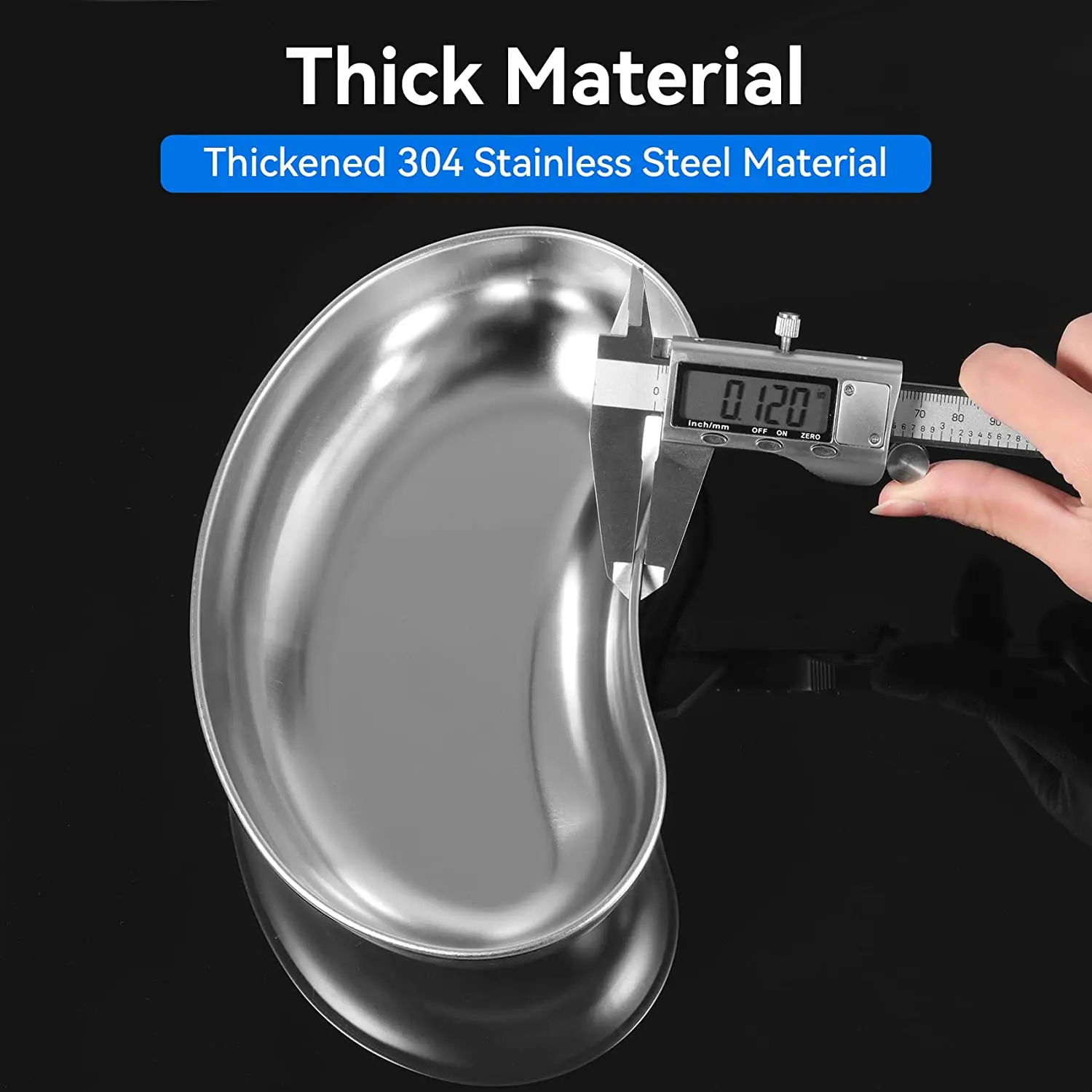 Medical Surgical Hospital Use Autoclavable Sterile 304 Stainless Steel Kidney Tray