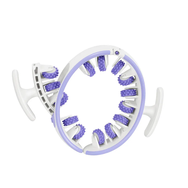 ABS Home Yoga Exercise Skinny Leg Waist Manual 14 Wheel Shiatsu Muscle Leg Massage Roller