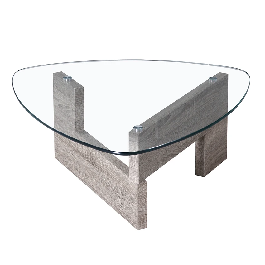 Solid wood coffee table rotating glass coffee table tea table