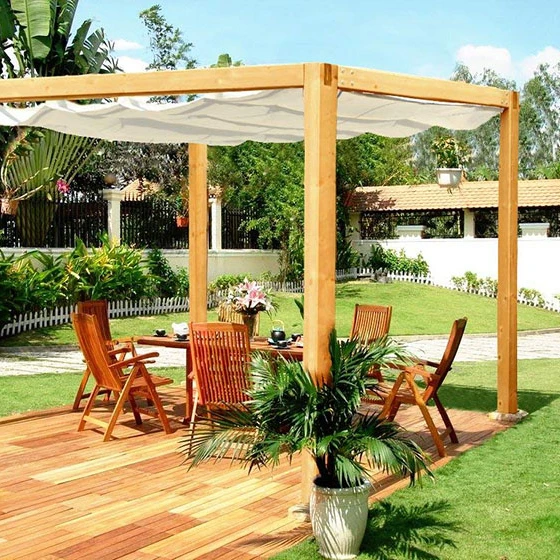 composite wood  retractable  cheap bioclimatic pergola garden jardin wood gazebo