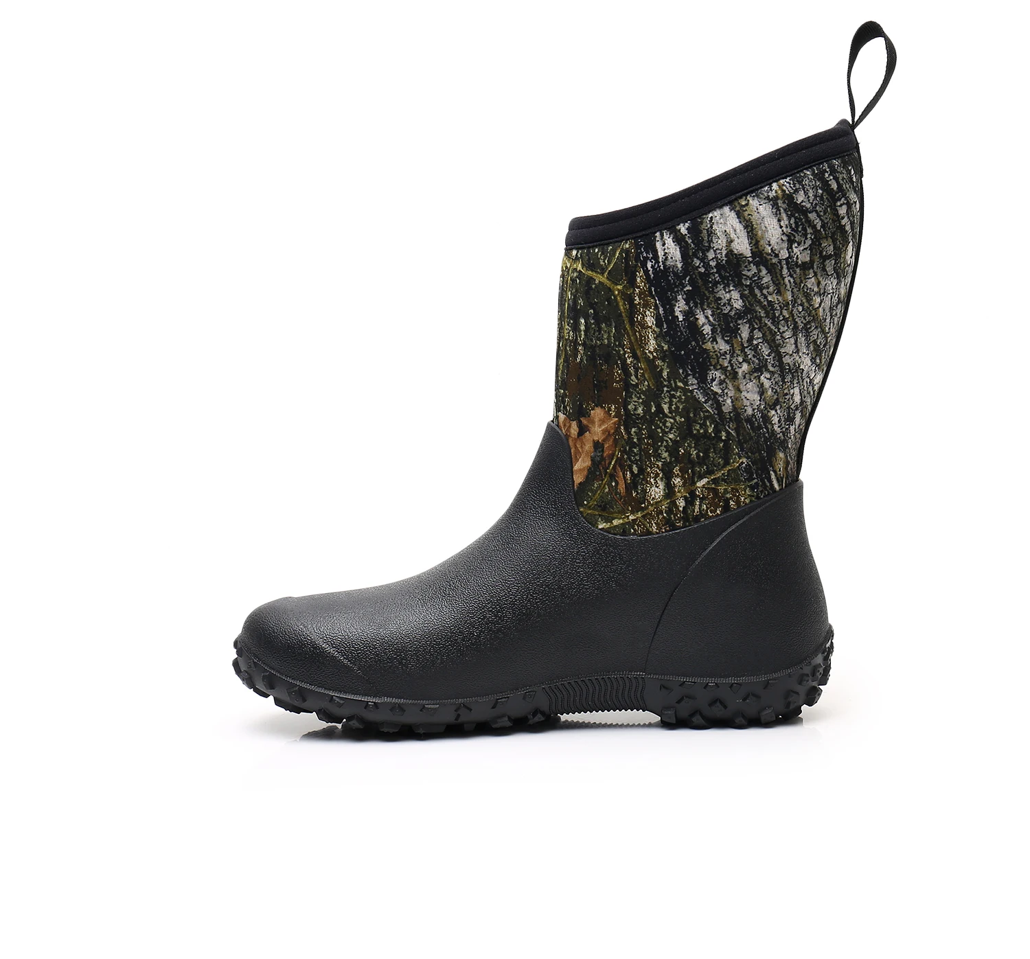 Заводская модель 100% резиновые сапоги с камуфляжным принтом неопреновые уличные женские резиновые сапоги средней длины
