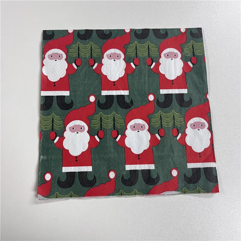 Wholesale custom decoupage printed party color red cocktail paper napkin