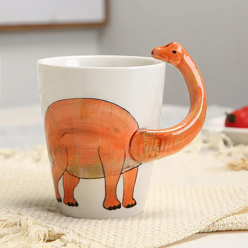 Modern Restaurant Nordic Creative Sublimation Fambe Cover Cartoon Latest Supply Super High Quality Ceramic Ceramic Animal Cup