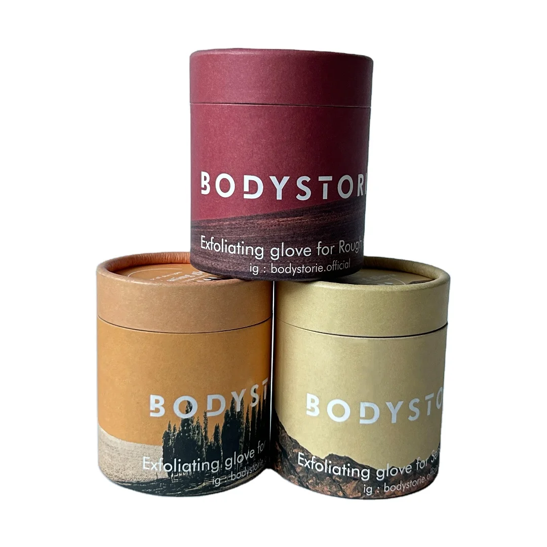 Wholesale Biodegradable Kraft Tube Custom Color Empty Tea Box for Food Cylinder Paper Packaging Vanishing Printing Handling