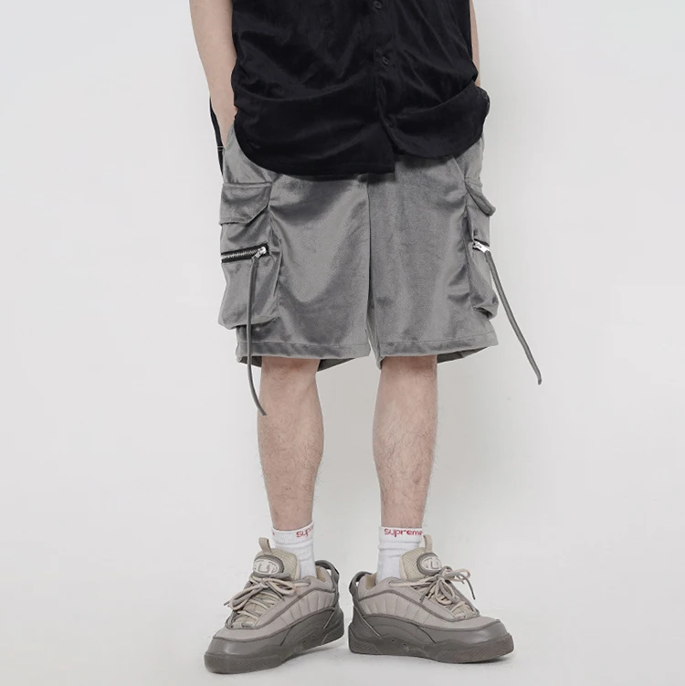 
2021 New Arrivals Velvet Pocket Cargo Shorts Men 