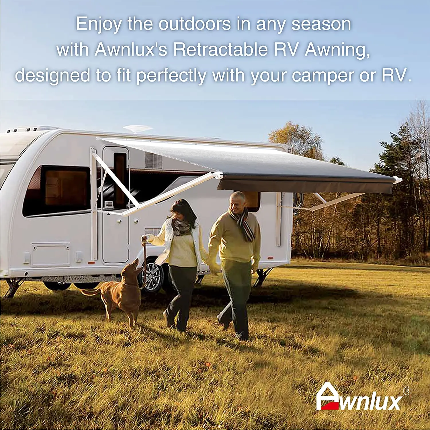 Awnlux intelligent control of motorized+crank handle travel caravans and motorhome used cheap rv campers buses
