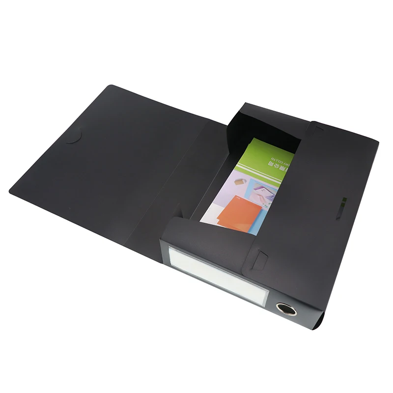 High Quality A4 Size PP Solid Color Foldable File Box Plastic Document Box File Folder for Office Stationery