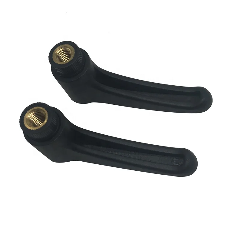 Female Black Nylon Clamping Lever brass insert Adjustable handle