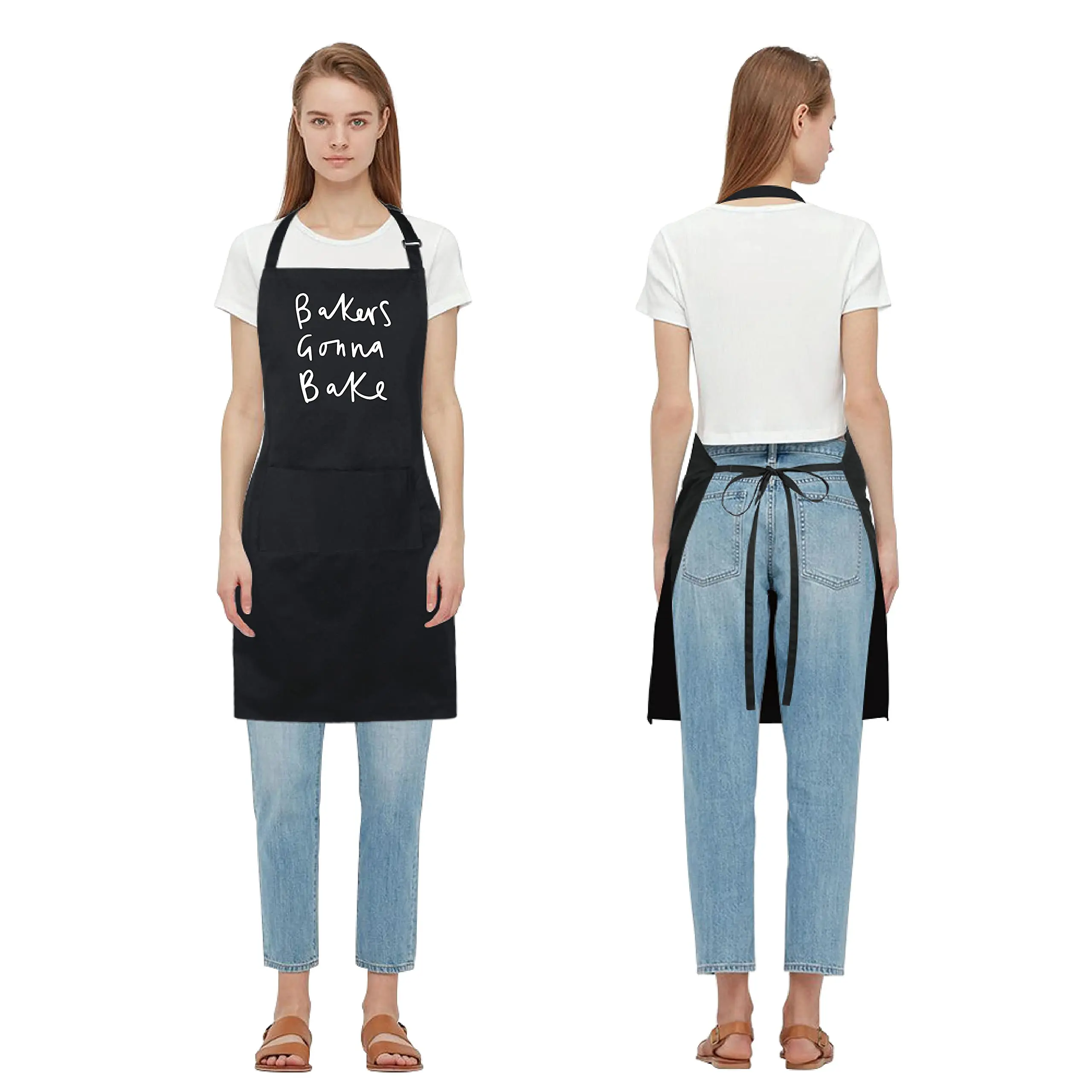 Funny Aprons The Grillfather with 2 Pockets BBQ Grilling Adjustable Bib Apron Gifts for Men Dad Father Grandpa