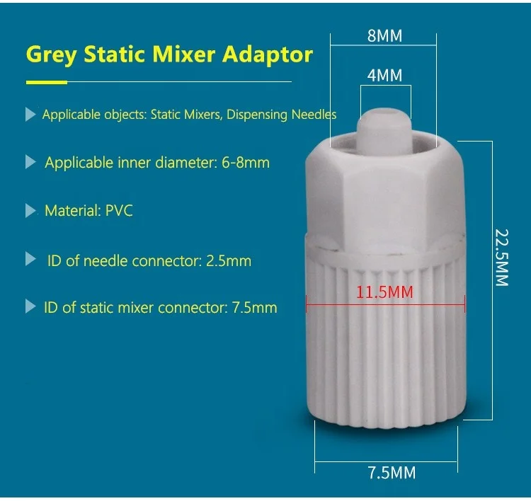 Plastic Static Mixer Nozzle Connector Fitting Mixer Nozzle Adapter for static mixer