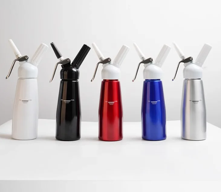 Whipped Cream Dispenser 1 Pint Stainless Steel Cream Whipper Capacity Canister-Using 8G N.2.O Cream Chargers