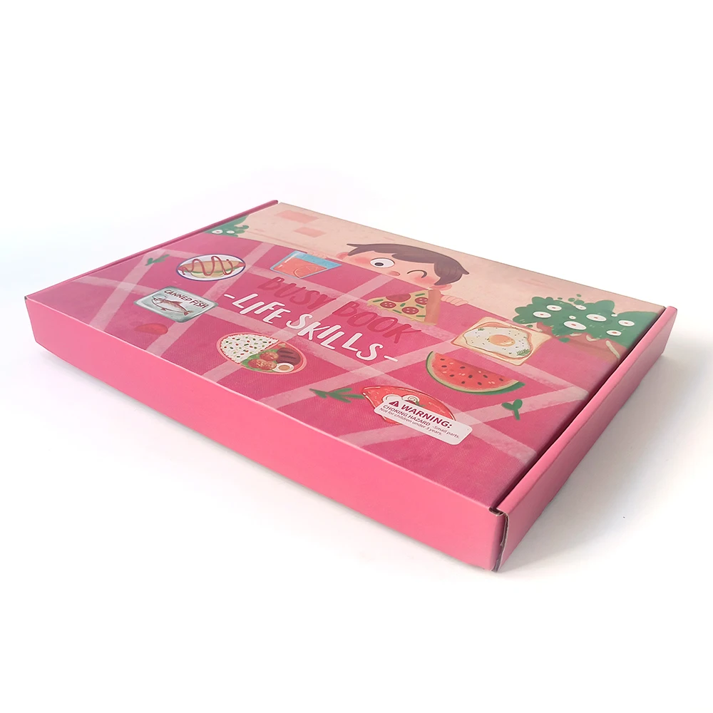 Best-selling dinosaur animals educational toys girl games baby quiet book busy book for kids custom paper box