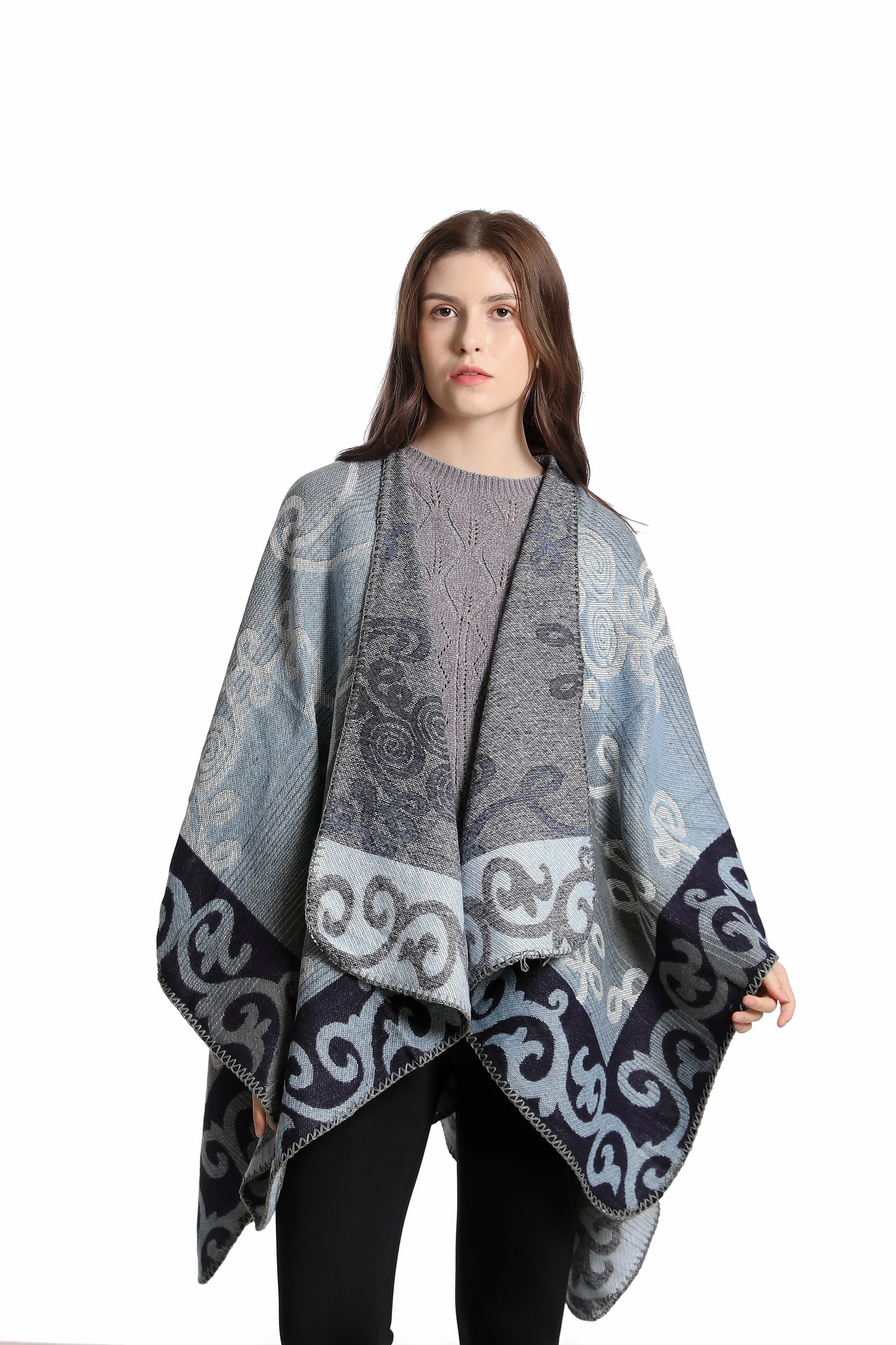 Unisex Style Cashmere Cape New Clothing Ladies Yemeni Men Overweight Bright Hot 4 Colors Shawls Poncho Girls