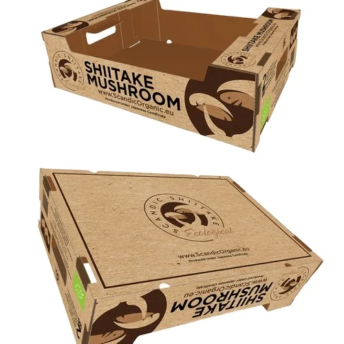 
shipping box custom fresh mushroom packing box 