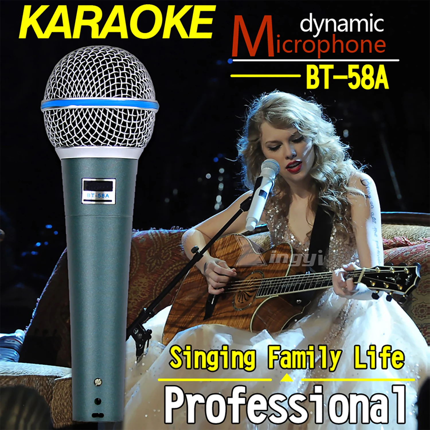 Профессиональный проводной микрофон для караоке стадии использования ручной