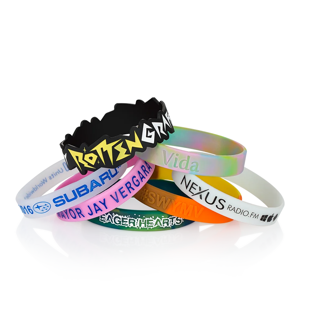 Give Away Logo Debossed Silicone Event &Party Wristband promotional custom logo silicone wristband