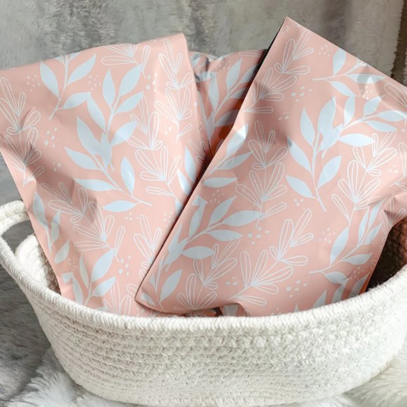 Custom Printed Personalised Small Polymailer Thank You Poly Mailers Envelope Postage Mailing Shipping Bags For Cosmetics