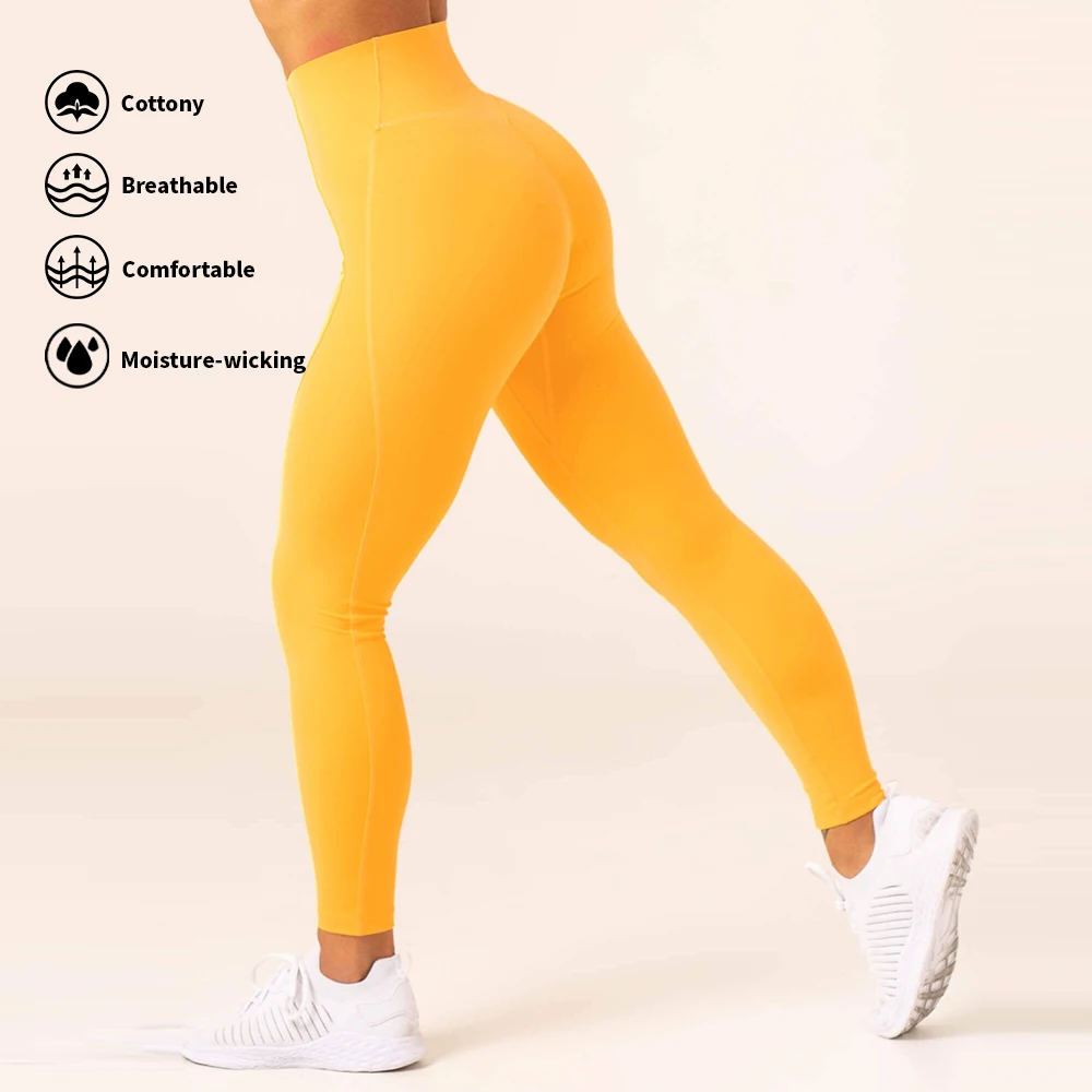 Customization New Fabric Breathable Soft Yoga Leggings Ladies Fitness High Waisted Workout Gym Yoga Leggings