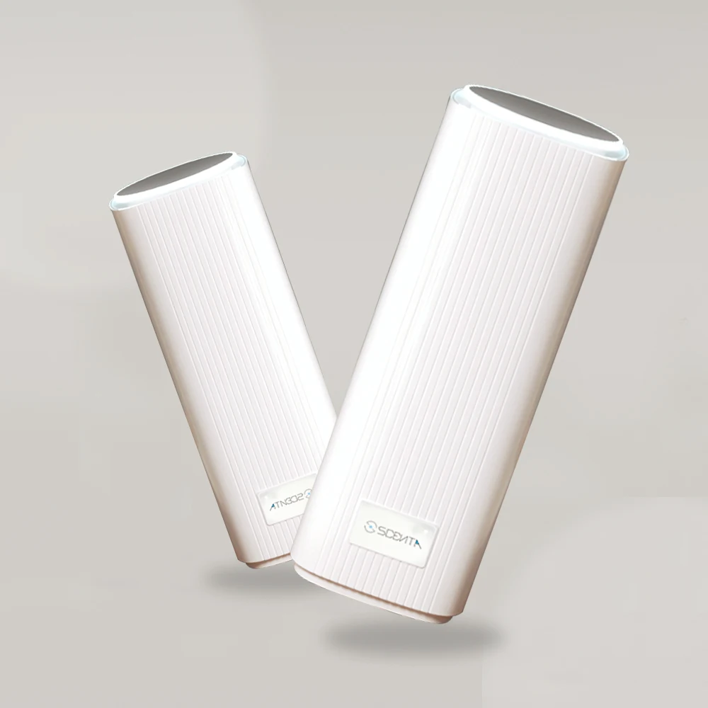 SCENTA Luxury White Plastic Large Size Desktop Bluetooth Control LED Light Air Cleaner Smart Electric Air Purifier With Fan