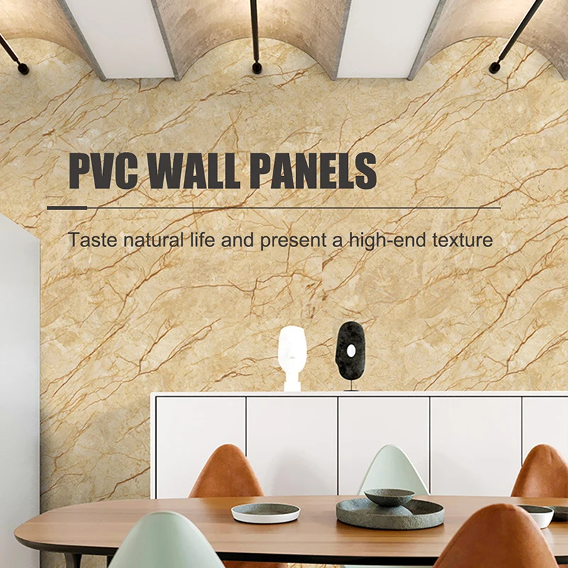 Marble High Glossy PVC Wall Panel Foam Wall Sticker Marble Surface for Wall Decoration