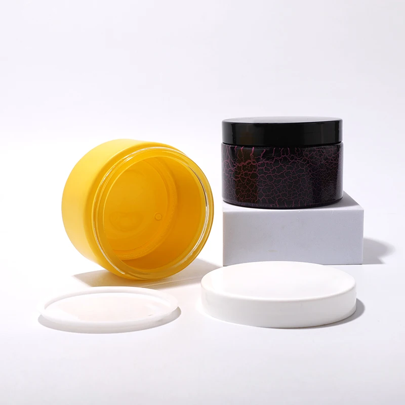 High quality matte black glass jar  for cosmetic scrum eye cream sin care cream 200g jars manufacturers affordable price