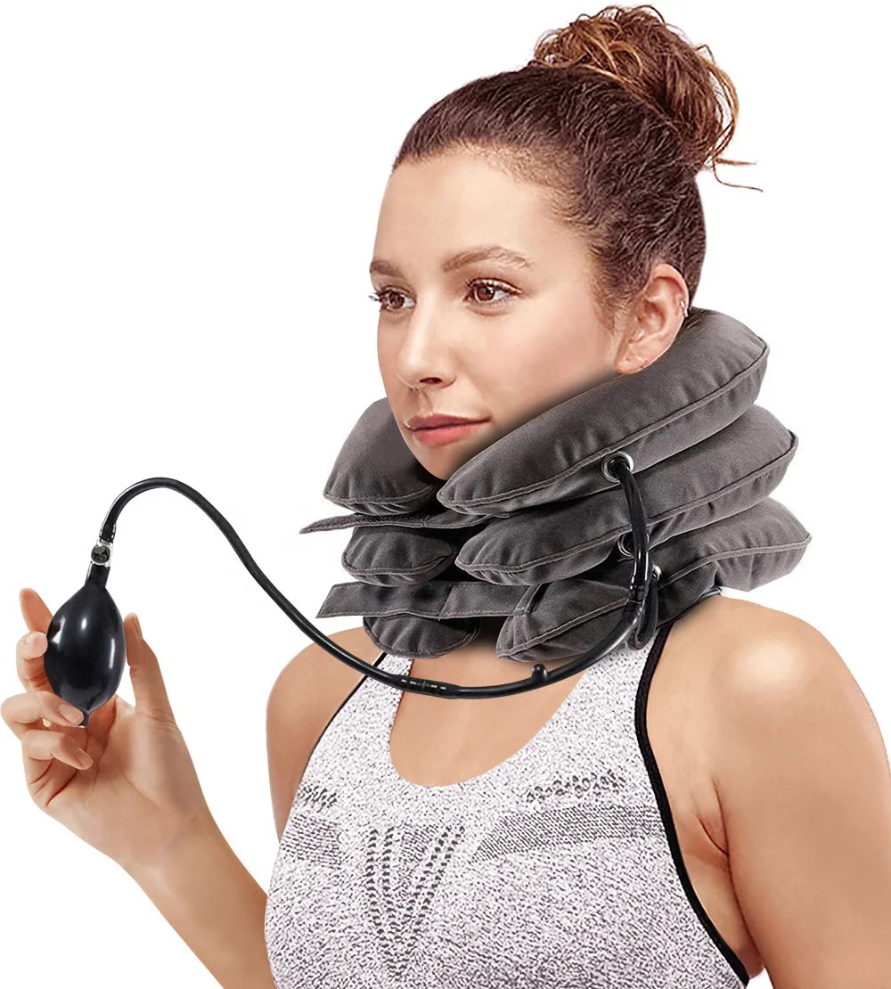 Inflatable Adjustable Neck Stretcher Air Pillow For Neck Pain Relief Neck Shoulder Stretcher Air Cervical Collar Traction Device