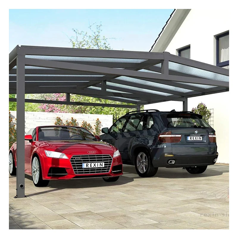 Outdoor Car Shelter Automatic Waterproof Retractable Arched Roof Aluminum Carport