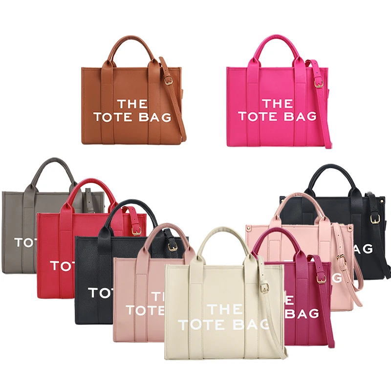 Fashion PU Leather Shopping Letter Designer The Tote Bag Luxury Travel Ladies Shoulder Crossbody Large Capacityhandbags