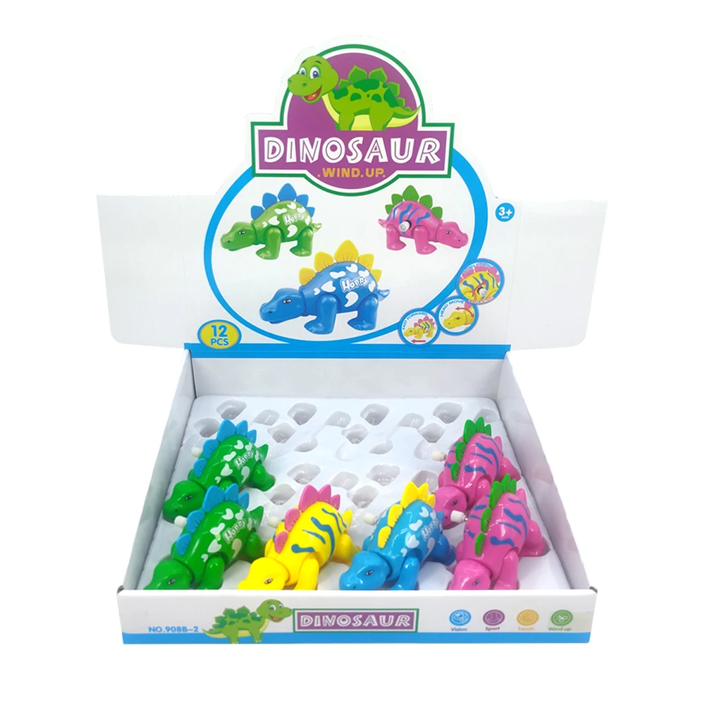 Small Animal Toy Walking Dinosaur Colorful Plastic Wind Up Dinosaur Toy For Kids