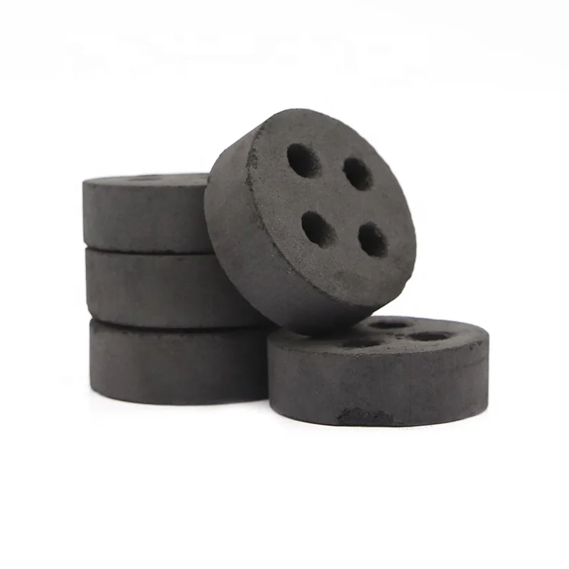 Hookah factory produces perfume smoke charcoal round 4 hole hookah flake coal for sale