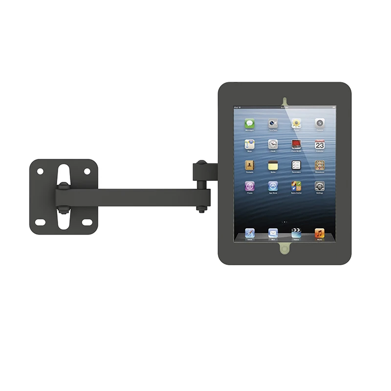 wall mounted tiltable tablet stand with anti-theft lock for iPad