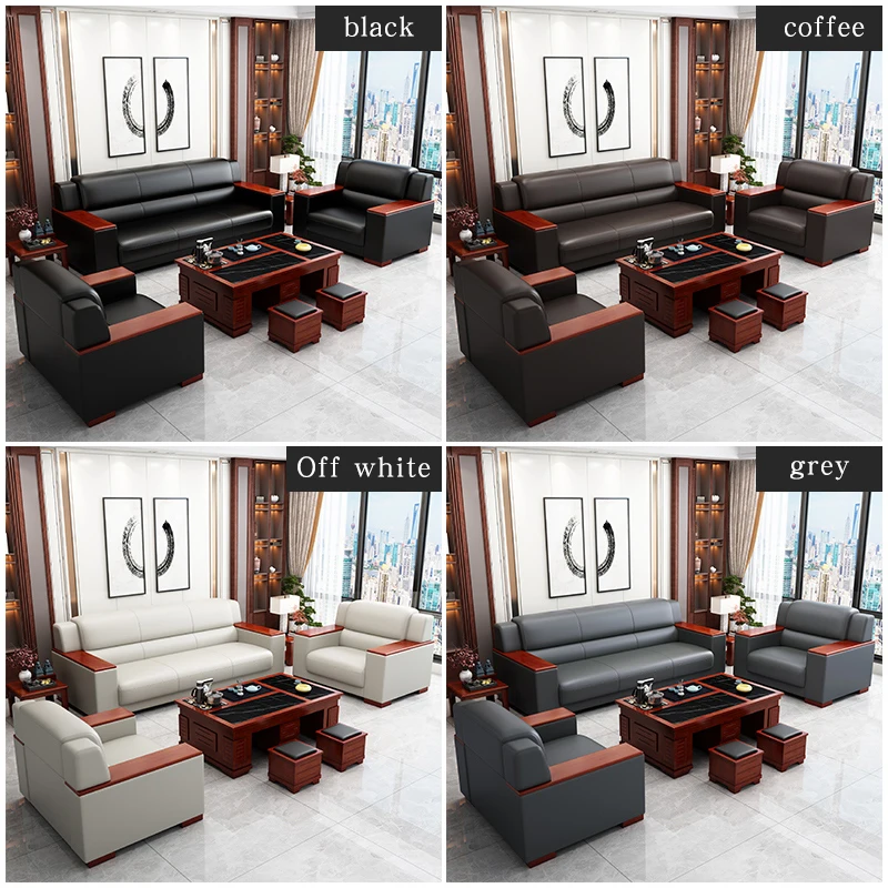 SF-08 escritorio office furniture commercial modern reception sofa office couch leather office sofa set furniture