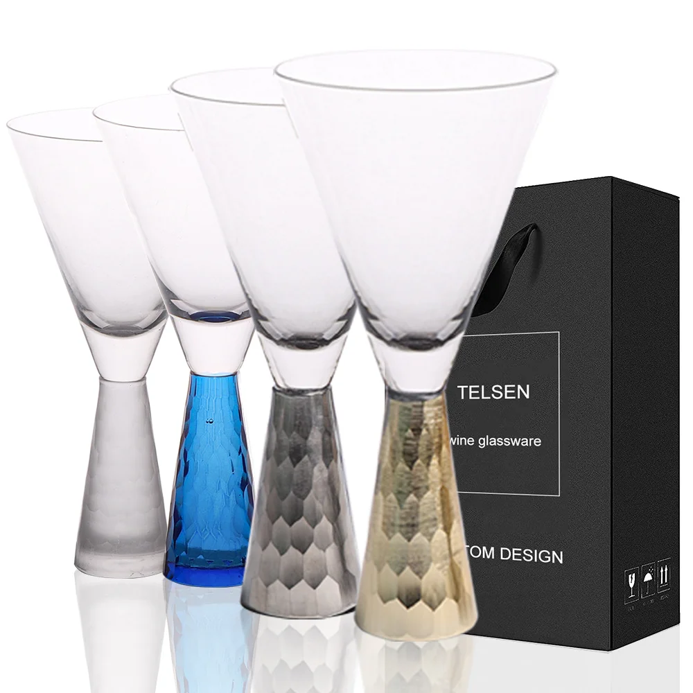 Telsen Best Selling thick stem colored Wine Glass