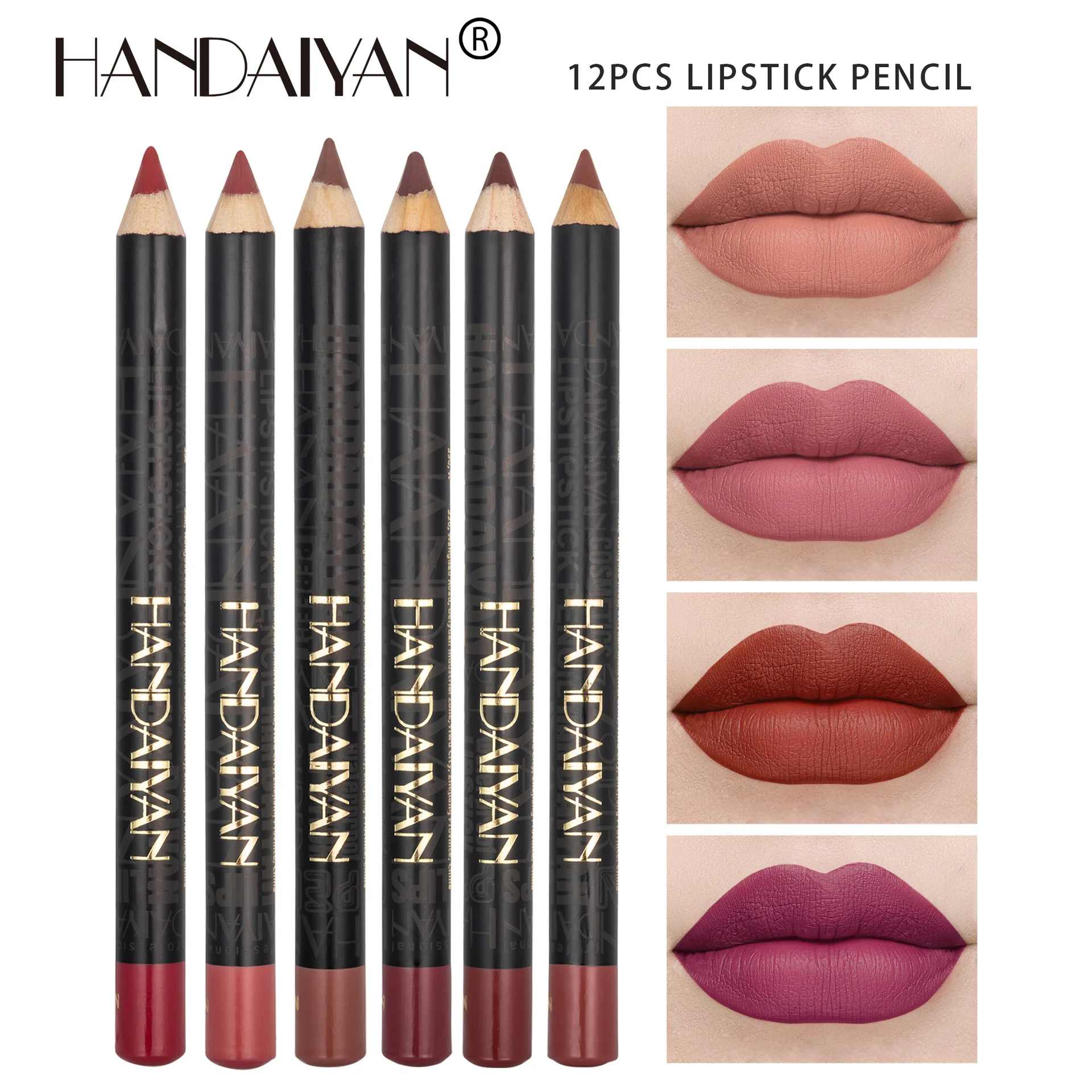 New Matte Lip Liner Pencil Set High Pigmented Natural Lip Makeup Soft Pencils Longwear Matte Smooth Ultra Fine Lip Liners