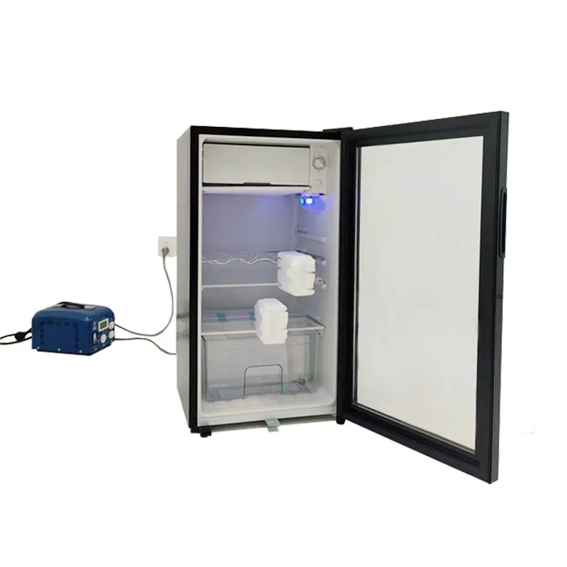 Black Beverage Cooler Refrigeration Equipment Mini Fridge Glass Panel Refrigerator Display Refrigerator Wine Cooler Cabinet