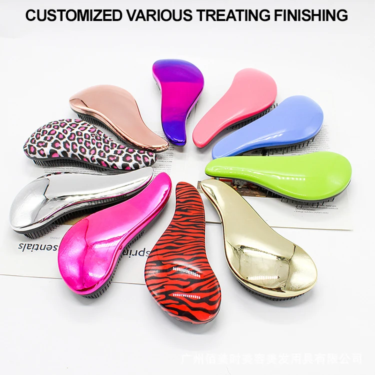 Wholesale Wheatstraw TT Scalp Massage Anti-static Detangling Hair Brush Comb For Afro Hair Wet and Dry