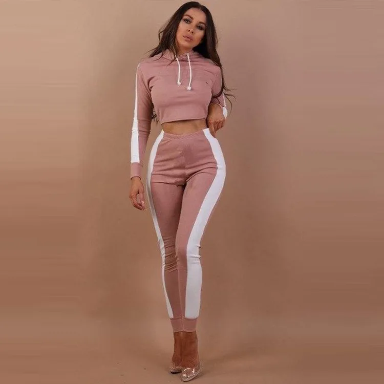 Quick Dry Women Wholesale Sports Sweat Suits Sportswear Workout Tracksuit Hoodies and Pants