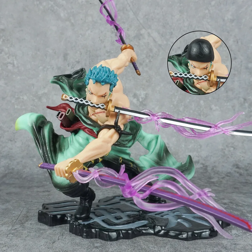 Лидер продаж аниме фигурка Roronoa Zoro с тремя ножами модель из ПВХ Высококачественная игрушка в коробке упаковка хорошая коллекция