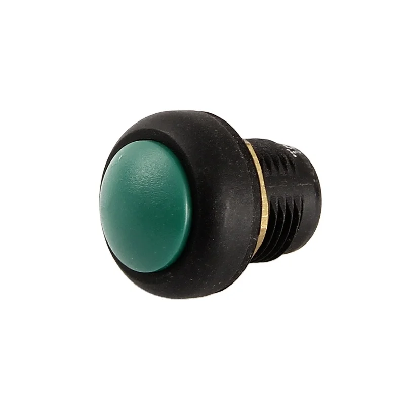 Toowei 12mm Waterproof Latching Plastic Pushbutton Switch Green toy electronic car switch