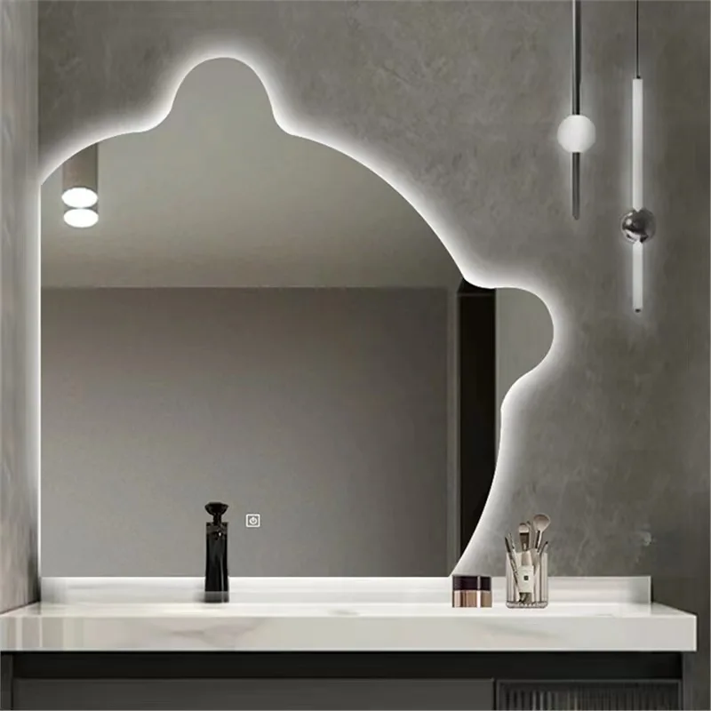 Hot Sale Large Size HD Imaging LED Mirrors Frameless Anti-fog Touch Switch Makeup Mirror For Living Bathroom Wedding Use